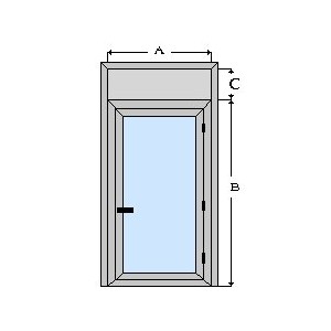 puerta de aluminio y vidrio de camara
