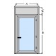 puerta de aluminio y vidrio de camara